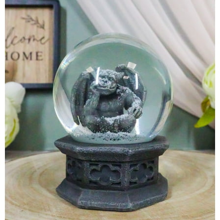 Ebros Thinker Gargoyle Water Snow Globe with Pedestal Base 100mm Figurine 5"H