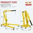 thumbnail image 4 of 2 Ton Cherry Picker Engine Hoist, Folding Engine Crane,4400lb Engine Hoist Lift, Heavy Duty Hydraulic Engine Shop Crane with 6 Casters, Telescopic Boom Hitch For Automotive Repair, Garage Use, 4 of 7