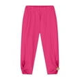 thumbnail image 4 of Ruyang Girls Capris Leggings Breathable Soft Toddlers 3/4 Cropped Pants Summer Belly 𝐒tretch Fitness Yoga Dance Pants Cropped, 4 of 6