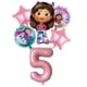 thumbnail image 3 of Globos con números de color rosa y morado para casa de muñecas Gabby, 6 unidades, 1, 2, 3, 4 y 5, decoración para fiesta de cumpleaños de niña, suministros para baby shower, juguetes para niños, 3 of 5