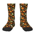 thumbnail image 1 of Kdxio Harvest Pumpkins Print Children's Socks for Daily Wear and Sports Use Colorblock Mid-Calf Design Breathable Material, 1 of 5