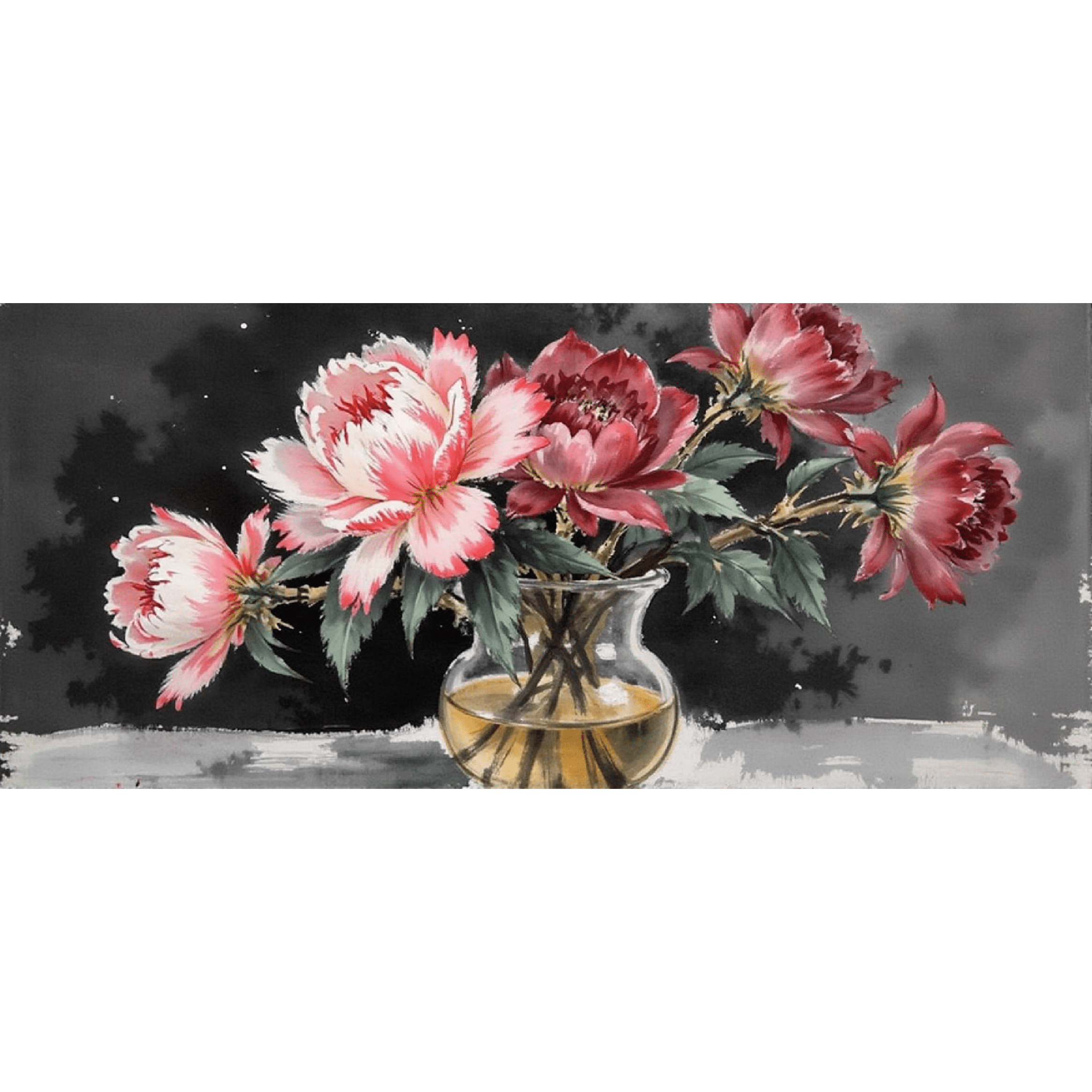 MAYEERTY Modern Abstract Wall Art Painting, Living Room Decor, Black Aluminum Alloy Frame, 7.87"x9.84"