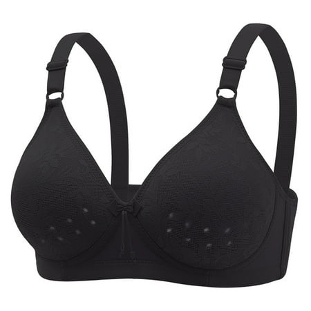 HomeGardon Bras Summer Clearance! Minimizer Bras for Women Full Coverage Underwire Bras Plus Size Lifting Lace Bra for Heavy Breast Woman s Deep V Sexy Full Coverage Lace Bra Unlined Non Padded Bra