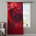 thumbnail image 4 of Red Rose Sheer Curtains 84 Inches Long, Elegance Fantasy Flowers Romantic Light Filering Curtains, Breathable Simi Curtain Privacy Drapes for Living Room Bedroom Lightweight Window Treatment, 4 of 9