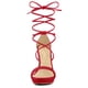 thumbnail image 2 of Sandalias Cordón Arriba Plataforma Tacones De Aguja Para Mujeres rojo 36, 2 of 7