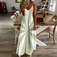 thumbnail image 4 of Aesthetic Green Beige And White Sunburst Sleeveless Dress Dresses Women Summer Women's Summer Clothing, 4 of 9