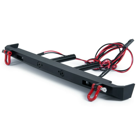 Metal Rear Bumper with Tow Hook & LED Light for Axial SCX10 III AXI03014 Bronco 1/10 RC Crawler Car Model Parts