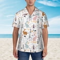 thumbnail image 4 of Daiia Fall Rabbit Hawaiian Shirt for Men Gentle Cotton Regular Short Sleeve Casual-Large, 4 of 9
