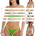 thumbnail image 3 of NMMUED 2 Piece Swimsuits for Women Contrast Binding Bikini Set String Bikini Bathing Suit High Cut Bottom Swimwear Tropical Resort Summer Vacation Wear Green XS, 3 of 5