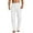 White, variant on Bcfgryg Male Casual Solid Pant Short Full Length Straight Pant Short Drawstring Pocket Fashion Pant Trousers Men's Khaki Pants