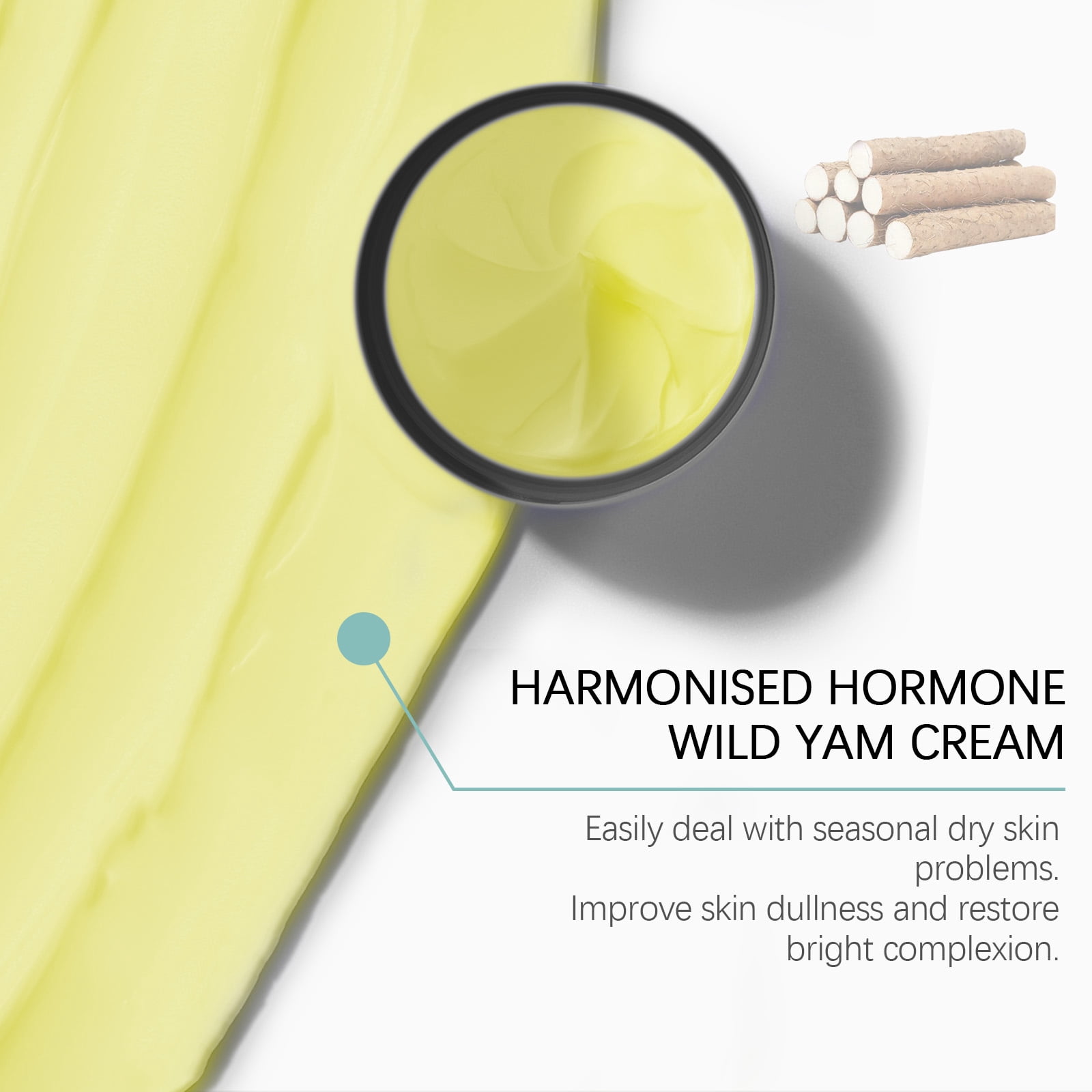 Alantor Wild Yam Cream Hormone Balance Moisturizing Face Body Massage Care, 1.76oz