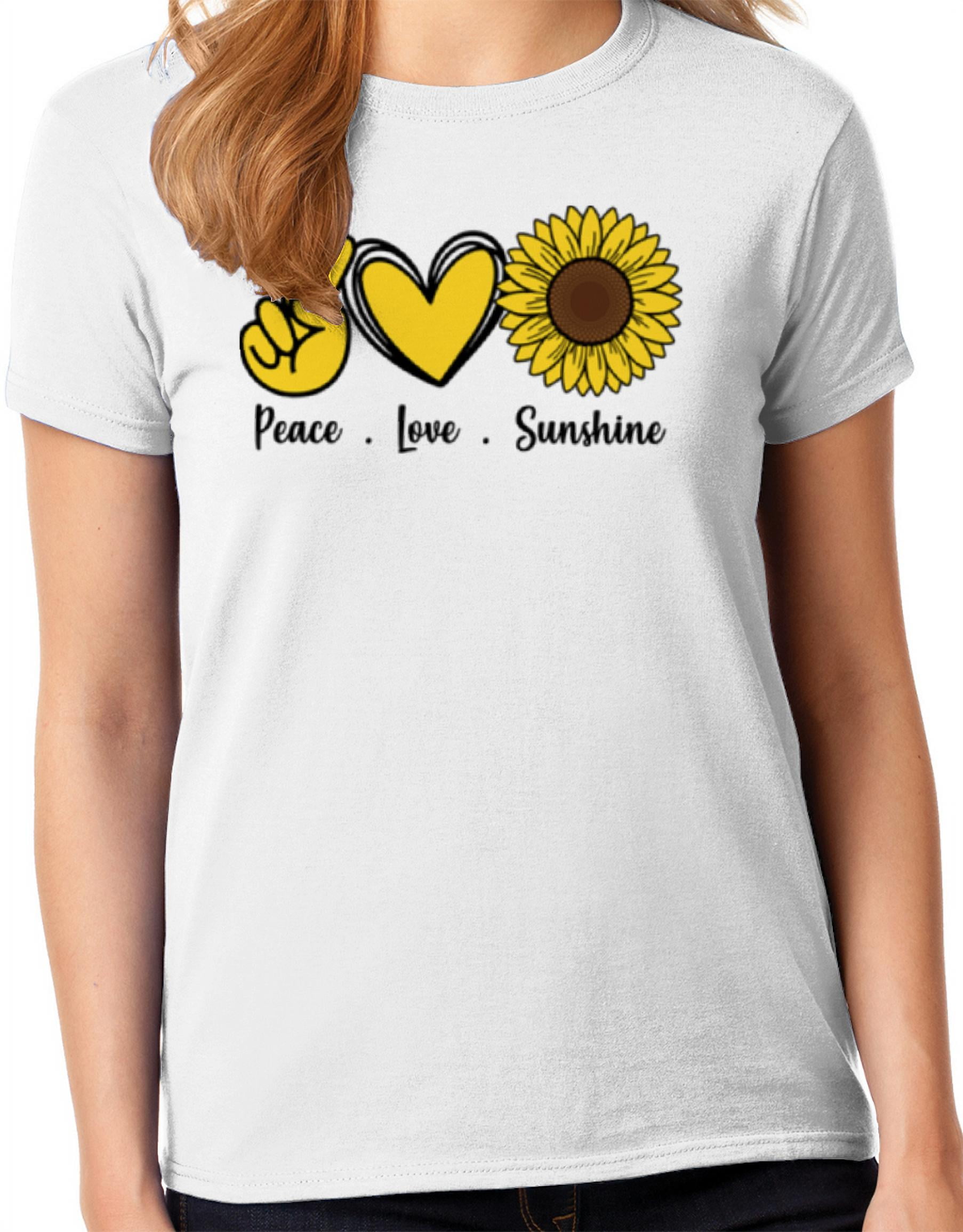 Alternativ Quilt katalog Graphic America Summer Peace Love Sunshine Women's Graphic T-Shirt -  Walmart.com