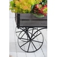 thumbnail image 4 of A&B Home Wooden Trolley Cart Plant Stand 24.4" x 12.6" x 15.4", 4 of 9