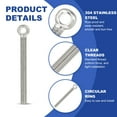 thumbnail image 3 of Uxcell Lifting Shoulder Eye Bolts, Machinery Shoulder Lifting Screw Bolt 304 Stainless Steel Threaded Screw Eyebolt M5x54mm 10, 3 of 7