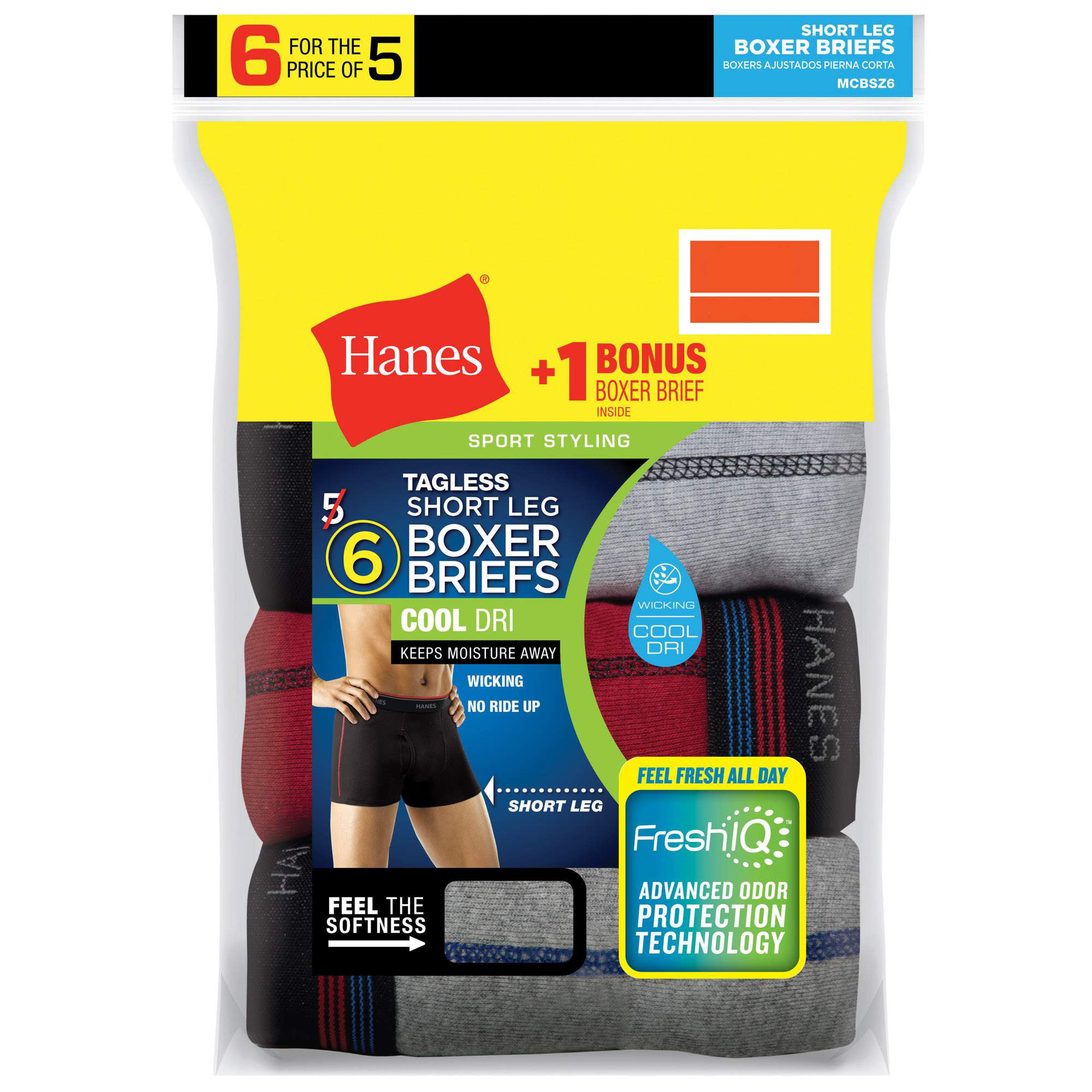 Hanes Men's Short Leg Boxer Briefs