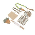 thumbnail image 3 of Bandeja de Pascua con niveles, decoración, conejito, zanahoria, cuerda, cuentas, rodillo, escalera, bandeja de madera para Pascua, 3 of 15