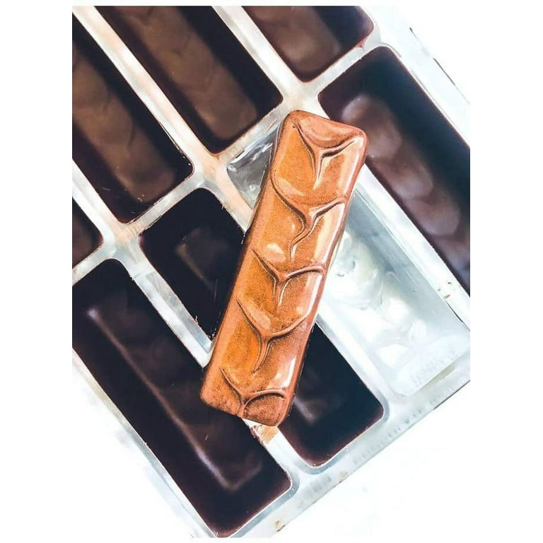 Chocolate World CW2362 Polycarbonate Candy Mold with 8 Enrobed-Bar