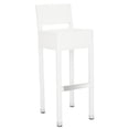 thumbnail image 3 of SAFAVIEH Landry 38 in. High Outdoor Patio Rattan Bar Stool, White, 3 of 7