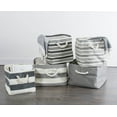 thumbnail image 5 of CC Home Furnishings 17" Gray Solid Pattern Large Sized Rectangular Paper Basket with Rope, 5 of 7