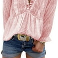 thumbnail image 4 of Blusa Informal Para Mujer, Blusas Cómodas Con Cuello En V Para Mujer Para Ir De Compras Al Trabajo ANGGREK  GH1711, 4 of 6