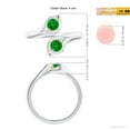 thumbnail image 5 of ANGARA Natural Calla Lily Two Stone Emerald Ring in 14K White & Yellow Gold for Women (Size-4mm) | May Birthstone, Birthday, Anniversary, Jewelry Gift for Women | Natural Emerald Ring, 5 of 9