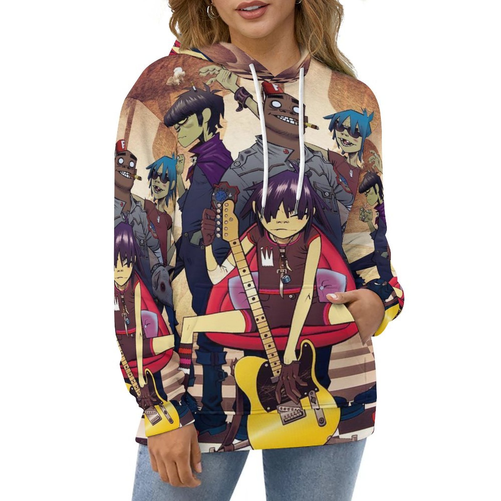 Gorillaz Hoodie 3D Print Pullover Hooded Long Sleeve