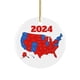 thumbnail image 1 of CAIROYAR Tarjeta de Feliz Navidad de Estados Unidos 2024, tarjetas con mapas de las elecciones presidenciales de 2024, 1 of 7
