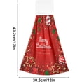 thumbnail image 2 of Merry Christmas Balls Stars Flowers Hanging Kitchen Towel Hand Towel 2 Pcs Absorbent Hanging Tie Towels for Bathroom Laundry Room Kitchen 12 x 17 Inches, 2 of 6