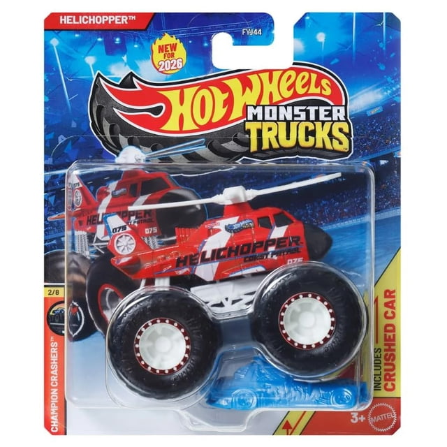 Vehículo de juguete Hot Wheels Monster Trucks Helichopper a escala 1:64