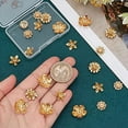 thumbnail image 3 of 24Pcs Bead Caps 18K Gold Plated Brass Flower Beads Caps for Bracelet Necklace Earrings Jewelry Making Supplies, 3 of 7