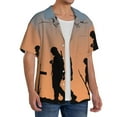 thumbnail image 2 of Sikiie Anzac Day Men's Cuban Shirt, Hawaiian Shirts, Business Casual Button Down Shirts, Short Sleeve Shirt-XX-Large, 2 of 5