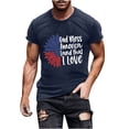 thumbnail image 2 of Tnhcen Summer Casual USA Flag Novelty T-Shirts 4th of July Patriotic Crewneck Men's Festival Style S-3XL, 2 of 5