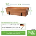 thumbnail image 2 of ACHLA Designs C-20C-RM 24 in. Flower Box with Clamp-on Brackets, Medium, 2 of 2