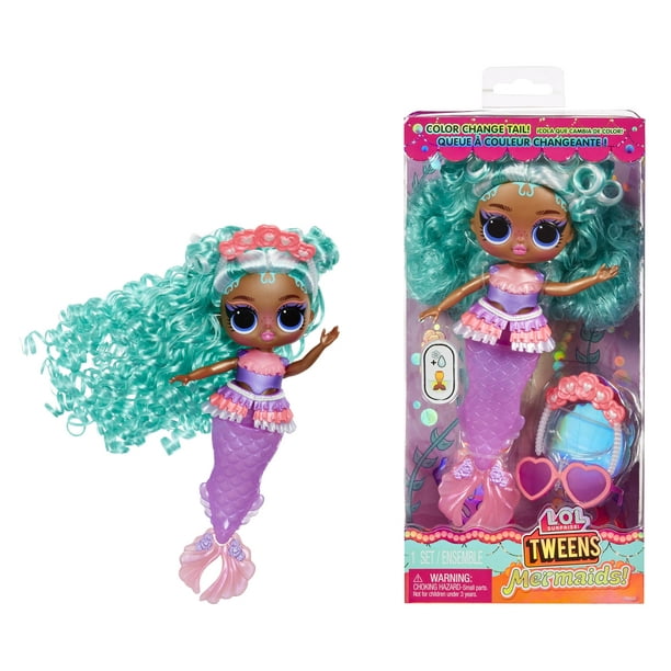 LOL Surprise Tweens Mermaid Serena Finn Fashion Doll with Color Changing Tail, Movable Fin, and Beautiful Accessories – Toy Gift for Kids Ages 4+