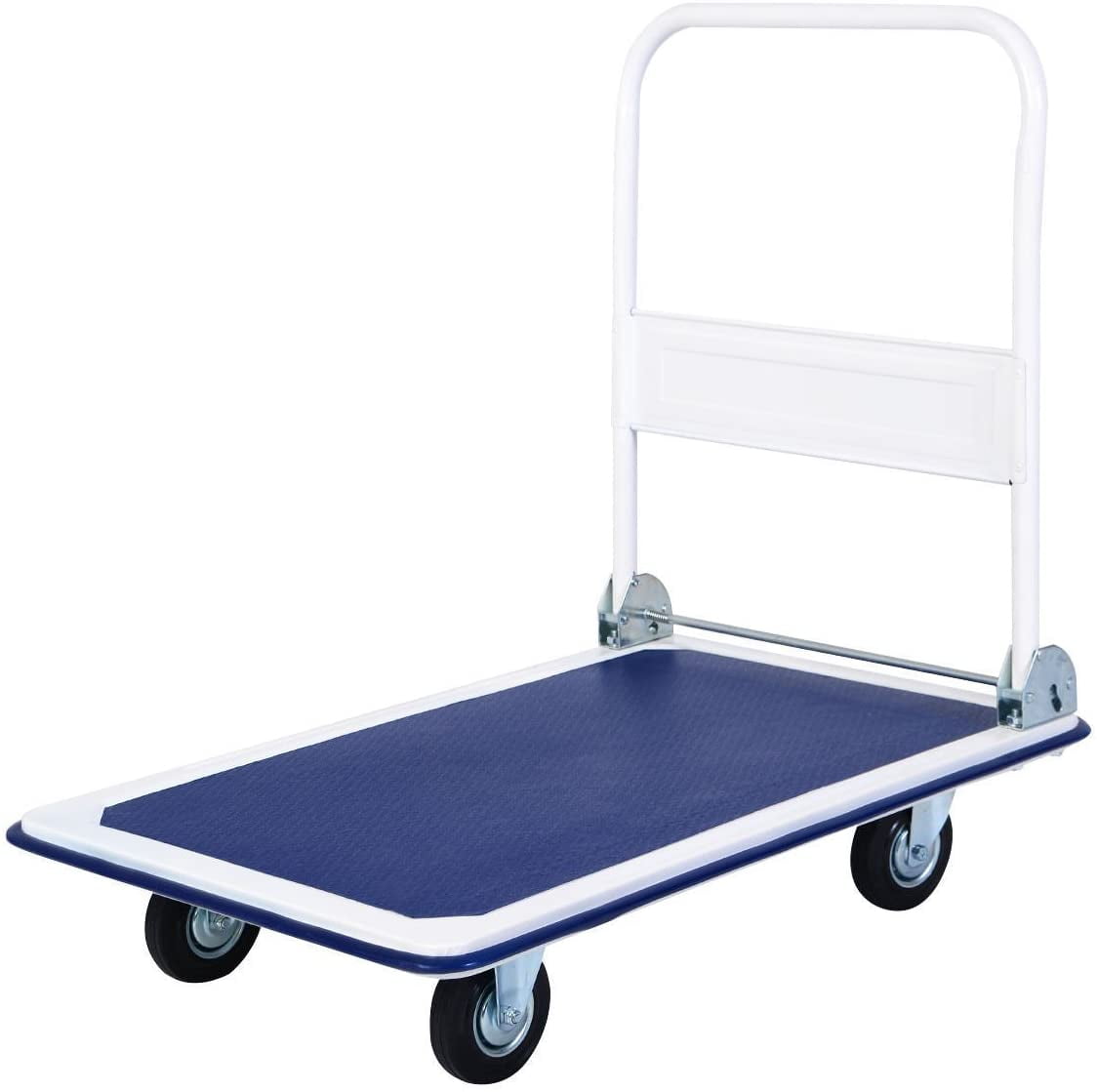 Long gang shop Folding Caster Small Trailer Six-Wheeled Portable Pull Carts Moving Shopping Carts Platform Truck Long gang shop Folding Caster Small Trailer Six-Wheeled Portable Pull Carts Moving Shopping Carts Platform Truck
