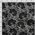 thumbnail image 3 of Soimoi Floral Print,Cotton Cambric Quilting Fabric Sold by The Yard- 42 Inch Wide Medium Weight Cotton Fabric SewingSupplies -Black, 3 of 5