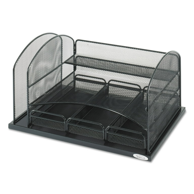 Onyx Organizer with 3 Drawers, 6 Compartments, Steel, 16 x 11.5 x 8.25, Black Onyx Organizer with 3 Drawers, 6 Compartments, Steel, 16 x 11.5 x 8.25, Black