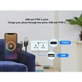 thumbnail image 4 of Smart In Wall Outlet for  Home, 2.4G WiFi Touch Night Light Switch with USB and Type C Charger Port, Voice Control Smart Plug for College Dorm Room, Home, Cruise and Kitchen, 4 of 7