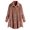 Brown, variant on Womens Fuzzy Fleece Jacket Winter Warm Button down Lapel Coats Soft Oversized Long Sleeve Cardigan with Pockets