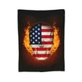 thumbnail image 1 of XMXY Fleece Throw Blanket for Couch, Skull Flag Flame Print Lightweight Plush Fuzzy Cozy Soft Bed Blankets and Throws for Sofa, 80"x60" inches, 1 of 8