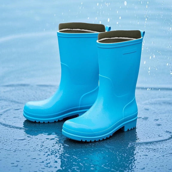 LOLIPPYY 1 Pair Green Thermal Boot Socks, Removable Inner Liner for Rain Boots, Outdoor Use