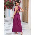 thumbnail image 5 of Women's V Neck Sleeveless Slit Flowy Loose Dress, 5 of 5