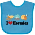 thumbnail image 3 of Inktastic I Heart Hermit Crabs Boys or Girls Baby Bib, 3 of 4