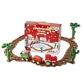 thumbnail image 1 of Wmkox8yii Regalos de Navidad para niños, tren eléctrico retro, juguetes para niños, juego de trenes con vías de ferrocarril, juguetes con luces y sonidos, 1 of 8