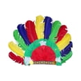thumbnail image 4 of Banda para el cabello Tocado de Plumas American Chief Diadema Headwear Mardi Gras Stage Party Halloween Estilo E, 4 of 8