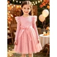 thumbnail image 2 of Lanbubble Toddler Girls Tulle Tutu Dress Long Sleeve Sequin Party Dress Fall Winter Clothes 2-6Y, 2 of 9