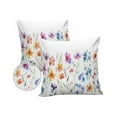 thumbnail image 6 of Outdoor Pillow Covers Throws Orange Blue Purple Flowers,Waterproof Pillow Cases Pack of 2 Watercolor Floral on White,Durable Cushion Cover Pillowcase for Patio Balcony Couch Garden, 6 of 7
