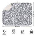 thumbnail image 2 of Gray Christmas Snowflake Pattern Dish Drying Mat for Kitchen 1 Pack, Ultra Absorbent Microfiber Dishes Drainer Mats,18x24in(46x61cm), 2 of 4