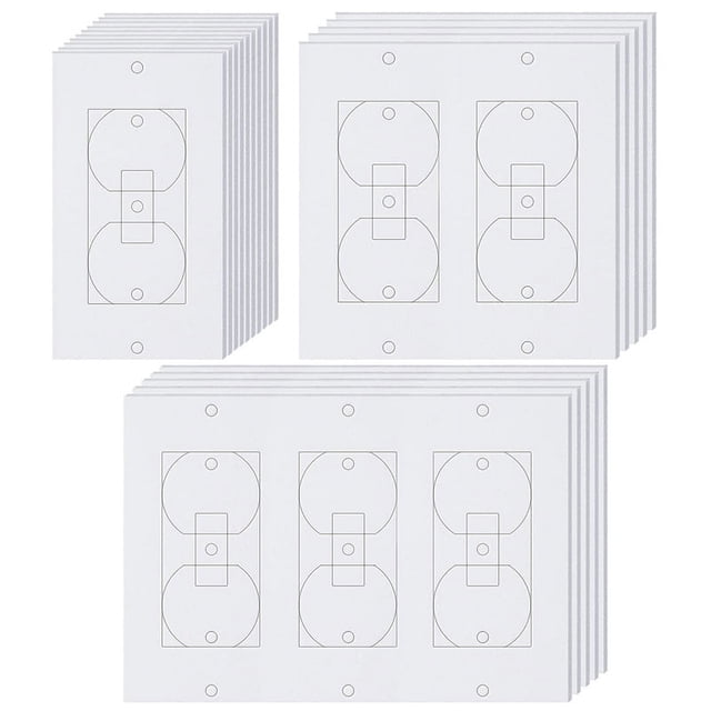 20 Pcs Isolants Muraux pour Prises, Tampons d'Isolation pour Prises Électriques, Mur, Lumière, Prise Interrupteur