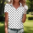 thumbnail image 2 of Puntoco Womens Golf Polo Shirts Summer Short Sleeve 1/4 Zip Tops Moisture Wicking Casual Tennis Activewear White XL(XL), 2 of 5